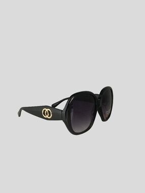 Large Round Gradient Lens Sunglasses (MP21181AP) BLACK